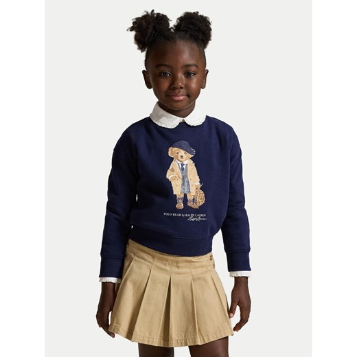 Polo Ralph Lauren Bluza 312979037001 Granatowy Boxy Fit ze sklepu MODIVO w kategorii Bluzy dziewczęce - zdjęcie 185797202