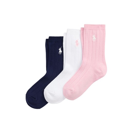 Polo Ralph Lauren Zestaw 3 par wysokich skarpet dziecięcych 447979308001 Kolorowy ze sklepu MODIVO w kategorii Skarpetki dziecięce - zdjęcie 185797204