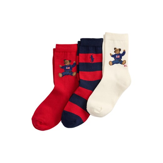 Polo Ralph Lauren Zestaw 3 par wysokich skarpet dziecięcych 447P03263001 Kolorowy ze sklepu MODIVO w kategorii Skarpetki dziecięce - zdjęcie 185797311