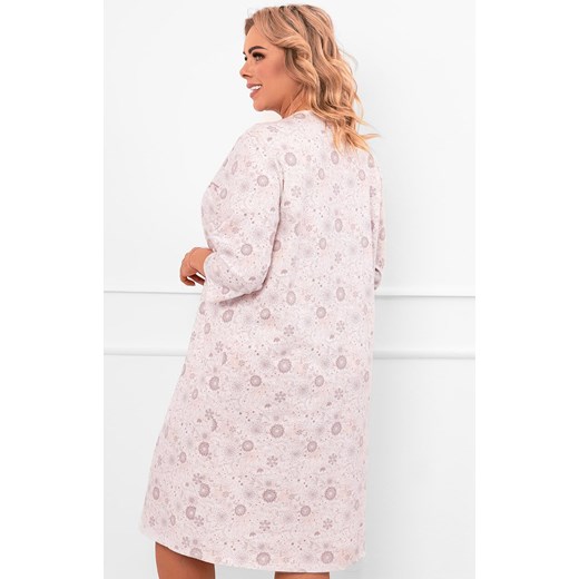 Rozpinana koszula nocna z rękawem 3/4 Galea, Kolor jasnoróżowy-wzór, Rozmiar M, Italian Fashion ze sklepu Primodo w kategorii Koszule nocne - zdjęcie 185798364