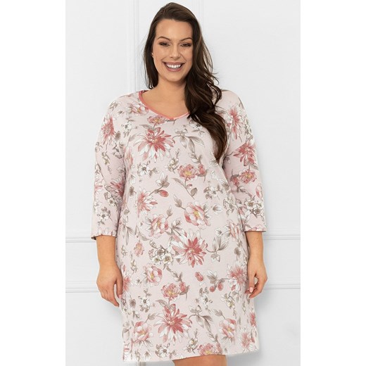 Damska koszula nocna w kwiaty, Kolor jasnoróżowy-wzór, Rozmiar S, Italian Fashion ze sklepu Primodo w kategorii Koszule nocne - zdjęcie 185798400