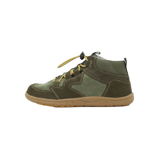 lamino Skórzane buty w kolorze khaki do chodzenia na boso ze sklepu Limango Polska w kategorii Buty zimowe dziecięce - zdjęcie 185798594