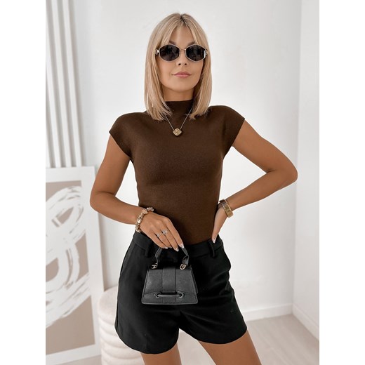 sweter darcy brązowy one size ze sklepu UBRA w kategorii Swetry damskie - zdjęcie 185798714