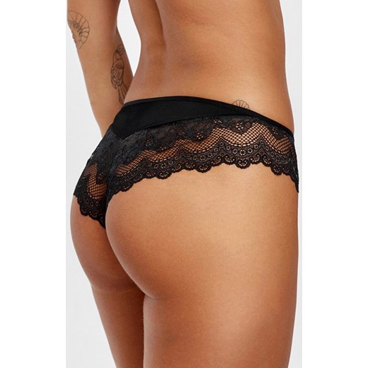 Azal figi damskie brazyliany koronkowe czarne Otylia, Kolor czarny, Rozmiar S, AZAL ze sklepu Intymna w kategorii Majtki damskie - zdjęcie 185798944