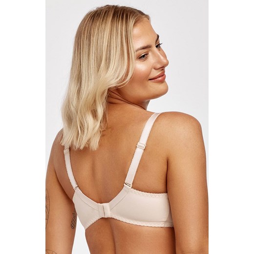 Azal biustonosz miękki soft koronkowy beżowy Kalina, Kolor beżowy, Rozmiar 80B, AZAL ze sklepu Intymna w kategorii Biustonosze - zdjęcie 185798964