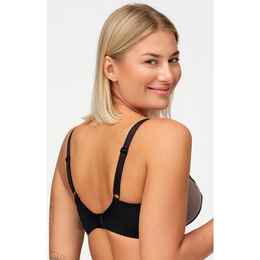 Azal biustonosz miękki soft koronkowy czarny Karen, Kolor czarny, Rozmiar 70E, AZAL ze sklepu Intymna w kategorii Biustonosze - zdjęcie 185798974