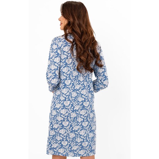 Damska koszula nocna Bisali, Kolor niebieski-wzór, Rozmiar M, Italian Fashion ze sklepu Intymna w kategorii Koszule nocne - zdjęcie 185799083