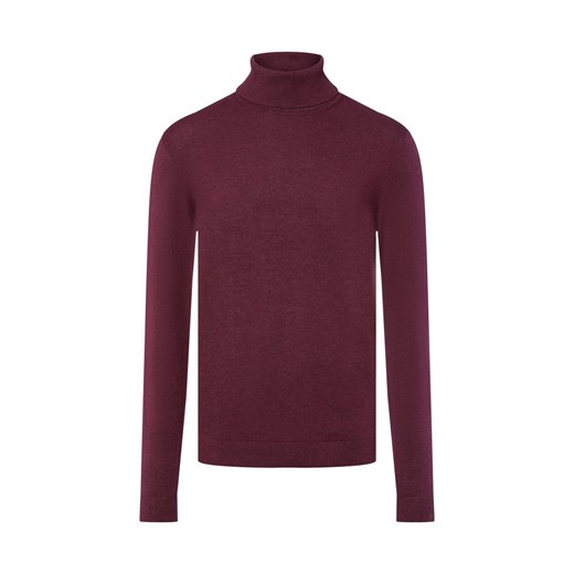 Finshley & Harding Sweter męski Mężczyźni Bawełna bordowy marmurkowy ze sklepu vangraaf w kategorii Swetry męskie - zdjęcie 185801232