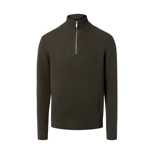 Selected Troyer - SLHDane Mężczyźni Bawełna jodłowy jednolity ze sklepu vangraaf w kategorii Swetry męskie - zdjęcie 185801242