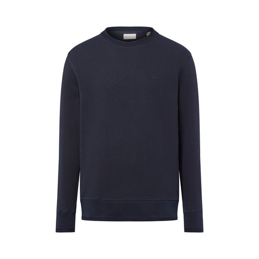 Gant Bluza męska Mężczyźni Bawełna granatowy wypukły wzór tkaniny ze sklepu vangraaf w kategorii Bluzy męskie - zdjęcie 185801253