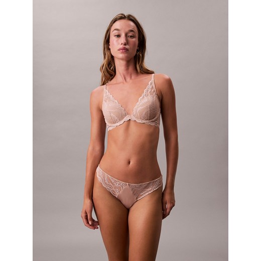 Calvin Klein Biustonosz damski na fiszbinach - usztywniany Kobiety brudny róż jednolity ze sklepu vangraaf w kategorii Biustonosze - zdjęcie 185801294