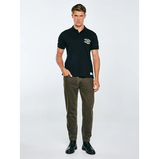 Koszulka męska polo czarna Livier 906 ze sklepu Big Star w kategorii T-shirty męskie - zdjęcie 185801741