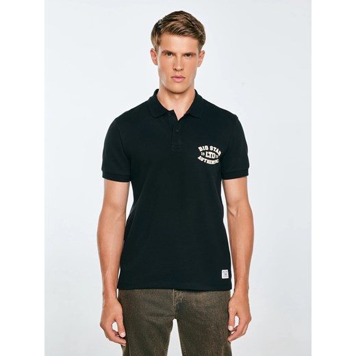 Koszulka męska polo czarna Livier 906 ze sklepu Big Star w kategorii T-shirty męskie - zdjęcie 185801742