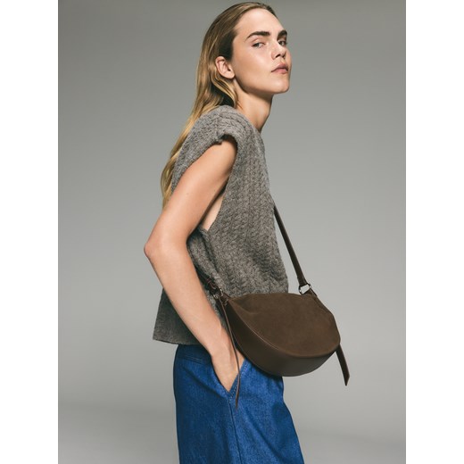 Reserved - Kamizelka z ozdobnym splotem - brązowy Reserved L Reserved