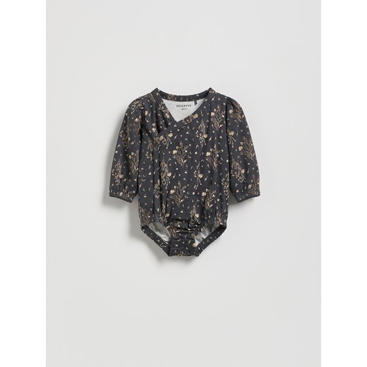 Reserved - Wzorzyste body - ciemnoszary ze sklepu Reserved w kategorii Body niemowlęce - zdjęcie 185802562