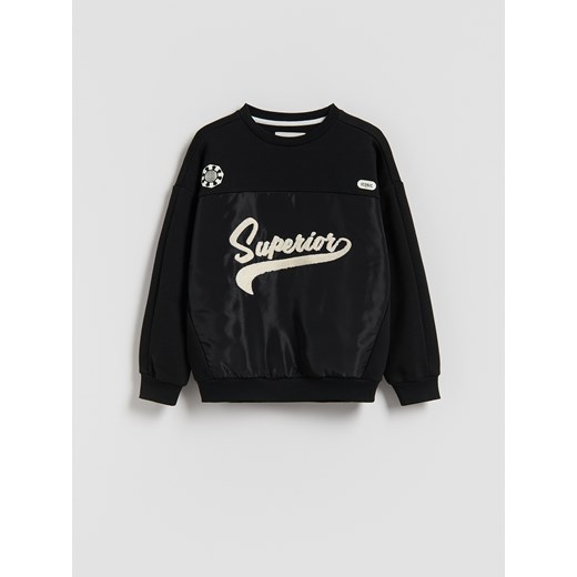 Reserved - Bluza z aplikacją - czarny ze sklepu Reserved w kategorii Bluzy chłopięce - zdjęcie 185802660