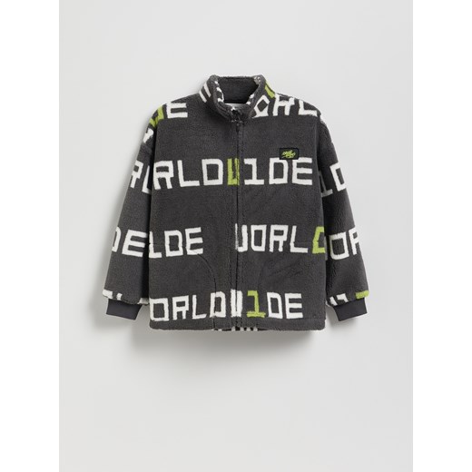 Reserved - Bluza oversize ze stójką - ciemnoszary ze sklepu Reserved w kategorii Bluzy chłopięce - zdjęcie 185802672