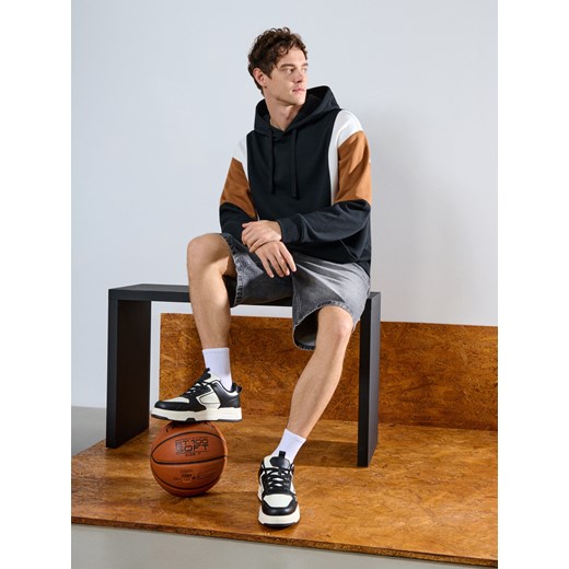 Sinsay - Bluza z kapturem - czarny Sinsay XL Sinsay