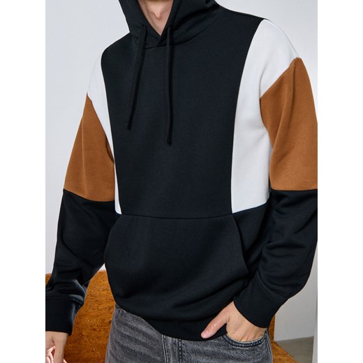 Sinsay - Bluza z kapturem - czarny Sinsay S Sinsay