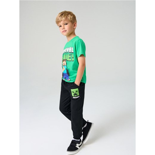 Sinsay - Spodnie dresowe Minecraft - czarny ze sklepu Sinsay w kategorii T-shirty chłopięce - zdjęcie 185804073