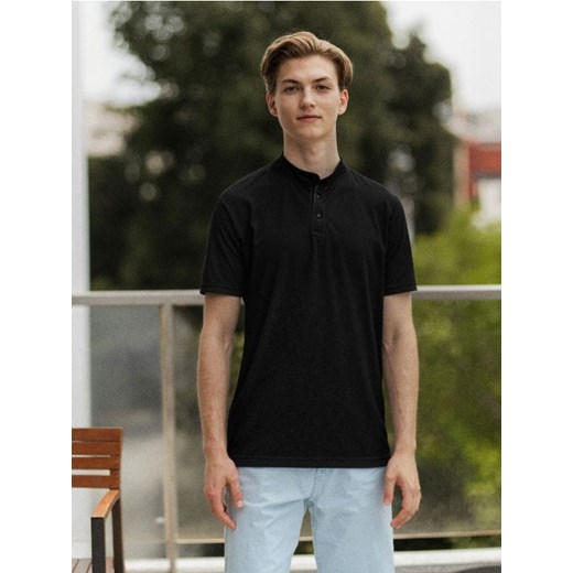 Sinsay - Koszulka henley - czarny ze sklepu Sinsay w kategorii T-shirty męskie - zdjęcie 185804141