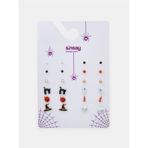 Sinsay - Kolczyki 12 pack - wielobarwny Sinsay One Size Sinsay
