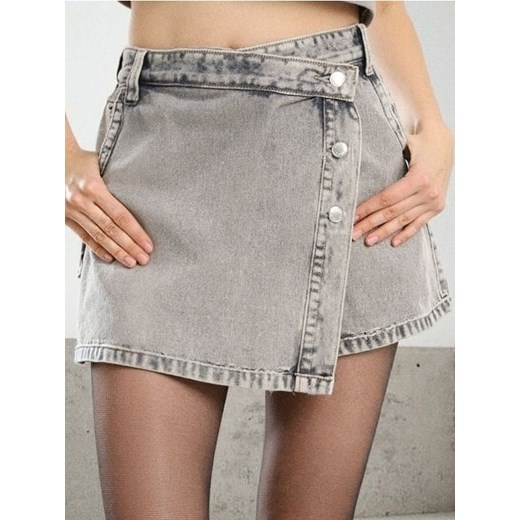 Sinsay - Spódnico-spodenki jeansowe - szary Sinsay 42 Sinsay