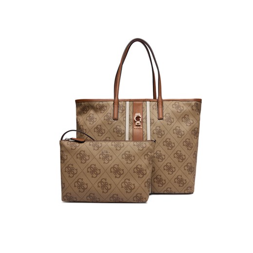Torebka Guess Erenia HWSO78 38240 Brązowy ze sklepu eobuwie.pl w kategorii Torby Shopper bag - zdjęcie 185804324