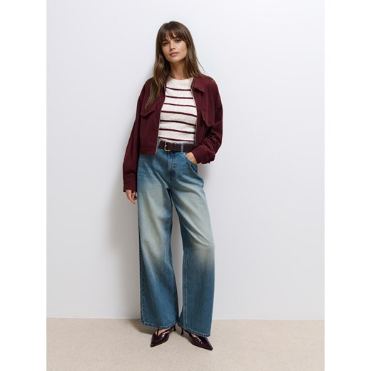 Mohito - Jeansy wide leg - granatowy ze sklepu Mohito w kategorii Jeansy damskie - zdjęcie 185804712