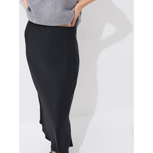 Mohito - Satynowa spódnica midi - czarny Mohito 34 Mohito