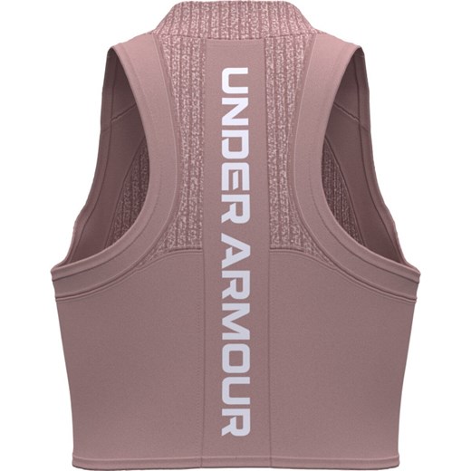 Damski top treningowy Under Armour UA HeatGear Rib Tank - beżowy ze sklepu Sportstylestory.com w kategorii Bluzki damskie - zdjęcie 185805890
