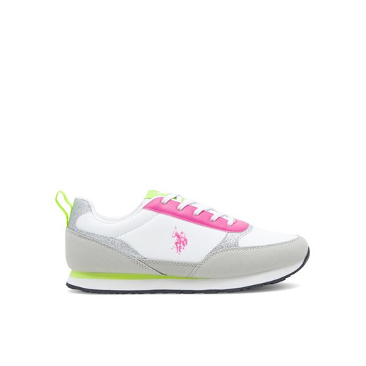 Sneakersy U.S. Polo Assn. NOBIK013 Białe złoto ze sklepu eobuwie.pl w kategorii Buty sportowe dziecięce - zdjęcie 185808532