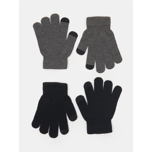 Sinsay - Rękawiczki z funkcją touch screen 2 pack - szary - id: 136FU-90M - marki Sinsay - 185811582 Sinsay - Rękawiczki z funkcją touch screen 2 pack - szary ze sklepu Sinsay w kategorii Rękawiczki dziecięce - zdjęcie 185811582