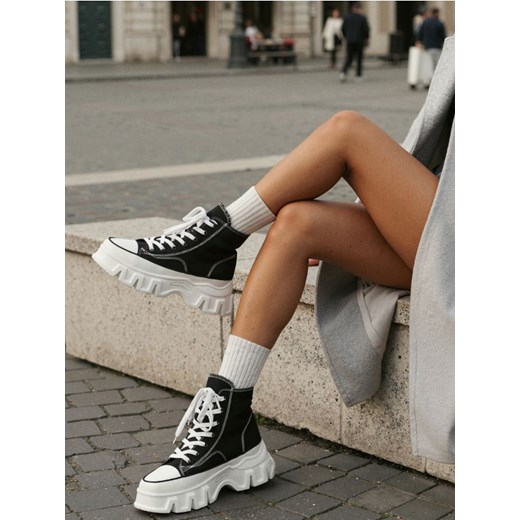 Sinsay - Trampki za kostkę - czarny ze sklepu Sinsay w kategorii Trampki damskie - zdjęcie 185811594