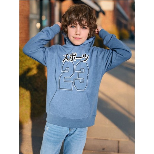 Sinsay - Bluza z kapturem - mid blue ze sklepu Sinsay w kategorii Bluzy chłopięce - zdjęcie 185811631