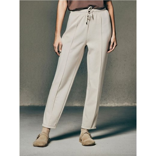 Sinsay - Spodnie z przeszytym kantem - beżowy ze sklepu Sinsay w kategorii Spodnie damskie - zdjęcie 185811692