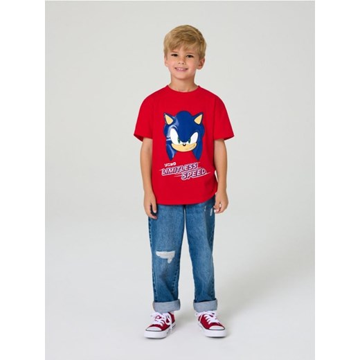 Sinsay - Koszulka z aplikacją Sonic the Hedgehog: Modern - czerwony ze sklepu Sinsay w kategorii T-shirty chłopięce - zdjęcie 185811922