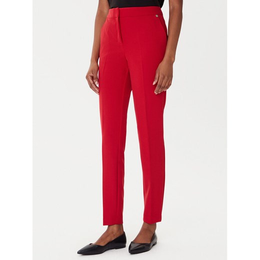 HUGO Spodnie materiałowe Hagonia-1 50539991 Czerwony Slim Fit ze sklepu MODIVO w kategorii Spodnie damskie - zdjęcie 185813462