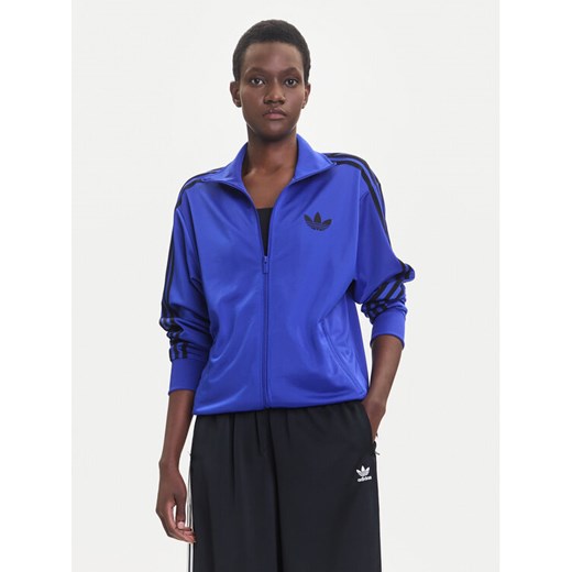 adidas Bluza adicolor Classic Firebird JX6462 Niebieski Loose Fit ze sklepu MODIVO w kategorii Bluzy damskie - zdjęcie 185813470