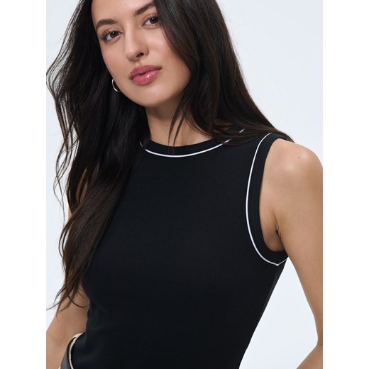 Mohito - Czarny top basic - czarny Mohito XXL Mohito