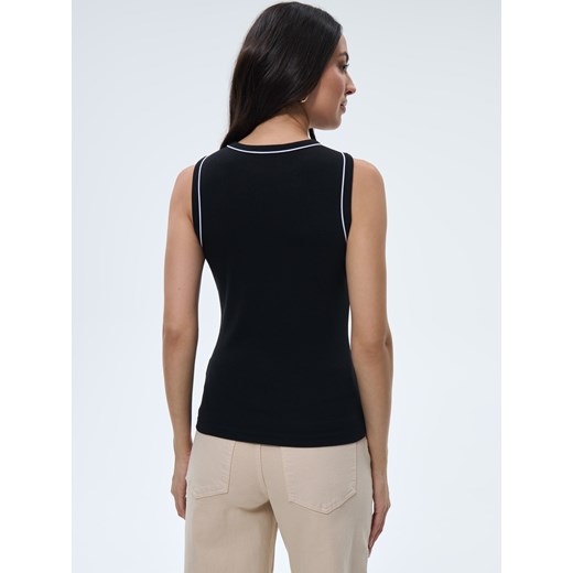 Mohito - Czarny top basic - czarny Mohito M Mohito