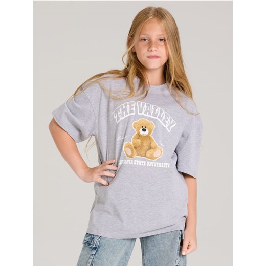 Sinsay - Koszulka z nadrukiem - szary - id: 325GG-85M - marki Sinsay - 185815430 Sinsay - Koszulka z nadrukiem - szary ze sklepu Sinsay w kategorii Bluzki dziewczęce - zdjęcie 185815430