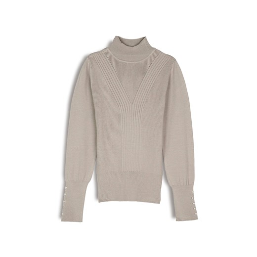GATE Sweter z perełkami na rękawach 34 ze sklepu gateshop w kategorii Swetry damskie - zdjęcie 185815880