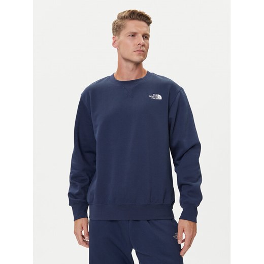 The North Face Bluza Essential NF0A89ET Granatowy Regular Fit ze sklepu MODIVO w kategorii Bluzy męskie - zdjęcie 185817030