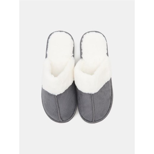 Sinsay - Kapcie ze sztucznym futerkiem - szary ze sklepu Sinsay w kategorii Kapcie damskie - zdjęcie 185818881