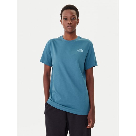The North Face T-Shirt Redbox NF0A87NK Niebieski Relaxed Fit ze sklepu MODIVO w kategorii Bluzki damskie - zdjęcie 185820472