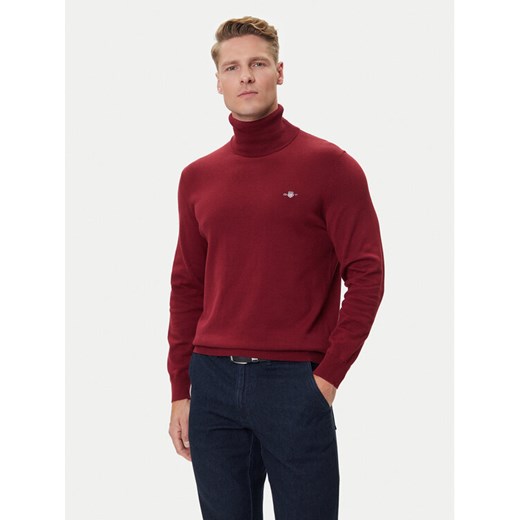 Gant Golf 8030563 Bordowy Regular Fit ze sklepu MODIVO w kategorii Swetry męskie - zdjęcie 185820500