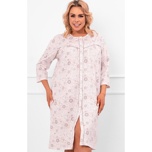Rozpinana koszula nocna z rękawem 3/4 Galea, Kolor jasnoróżowy-wzór, Rozmiar M, Italian Fashion ze sklepu Primodo w kategorii Koszule nocne - zdjęcie 185821414