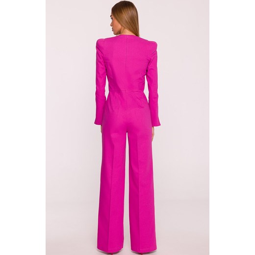 Moe kombinezon damski denim różowy M883, Kolor różowy, Rozmiar L, MOE ze sklepu Primodo w kategorii Kombinezony damskie - zdjęcie 185821624