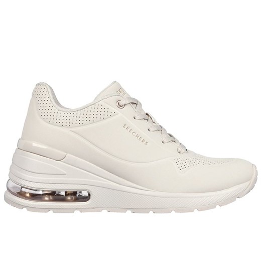 Buty damskie Skechers Million Air Elevated 155401OFWT - białe ze sklepu streetstyle24.pl w kategorii Buty sportowe damskie - zdjęcie 185821982